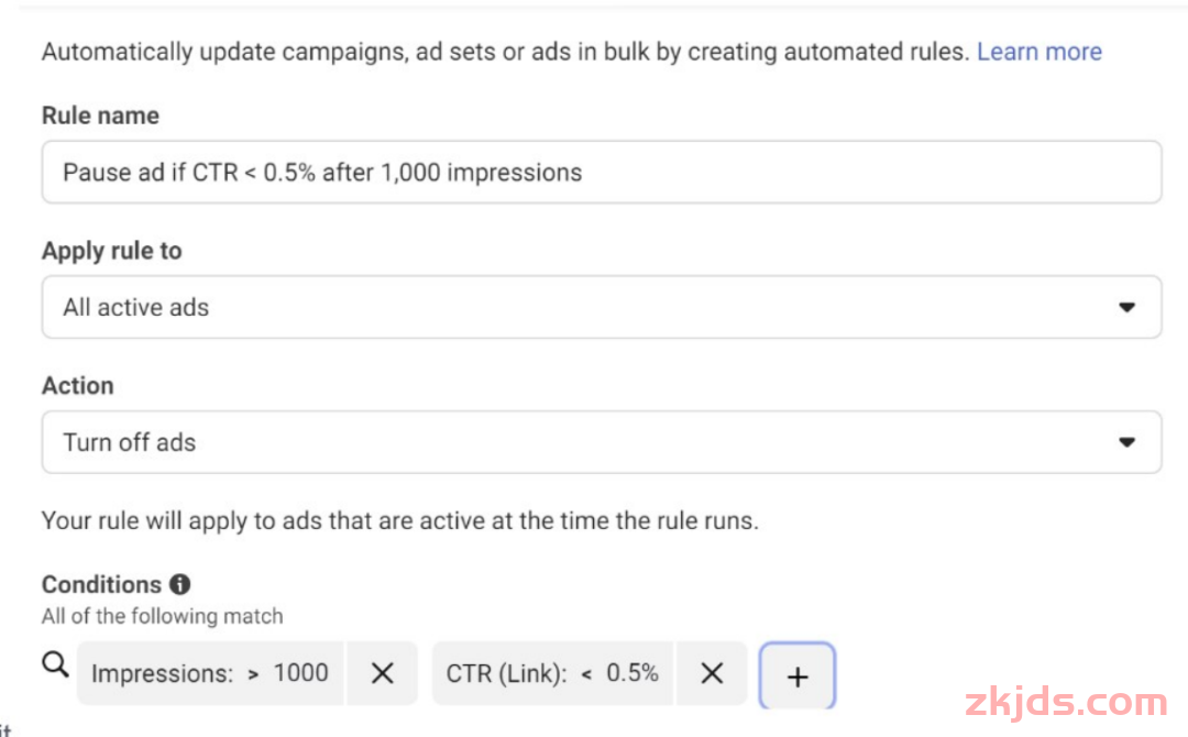 Facebook6大自动化规则,轻松管理预算,提升ROI! 第5张 Facebook6大自动化规则,轻松管理预算,提升ROI! 第5张