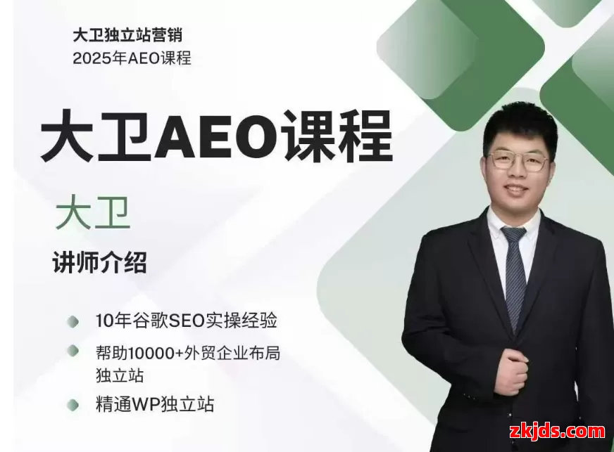 2025年大卫AEO课程 带你从谷歌传统SEO到AEO顺利转型（视频网盘） 第1张